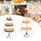 Cupcake Plates Holder Crystal Metal Wedding Party Dessert Stand Round 4 PCS